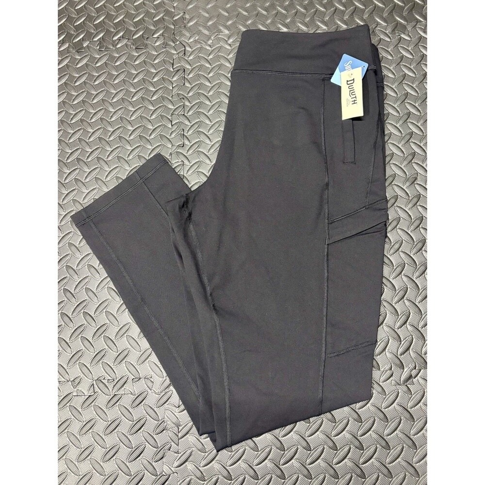 Duluth Trading Co. Women’s NoGA Namastash Slim Leg Pants Black XL 44623 Yoga NWT